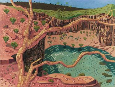 Cliff On River